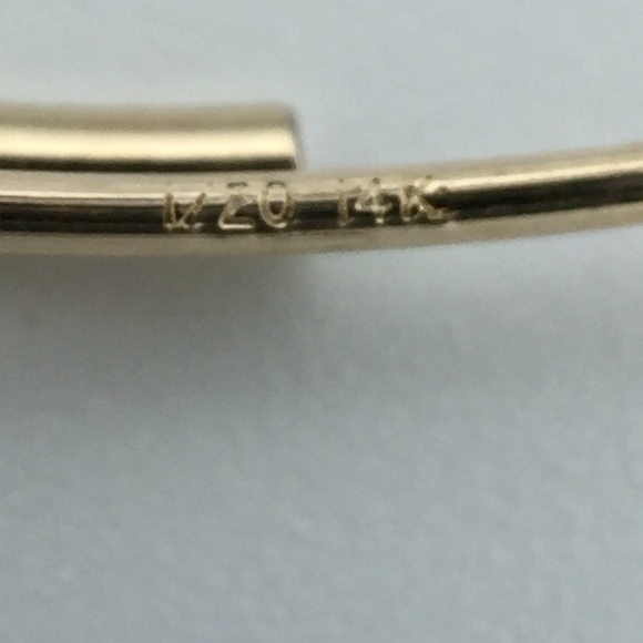 14k GF Endless Hoop Earrings 50mm/2.00" - Picture 4 of 4